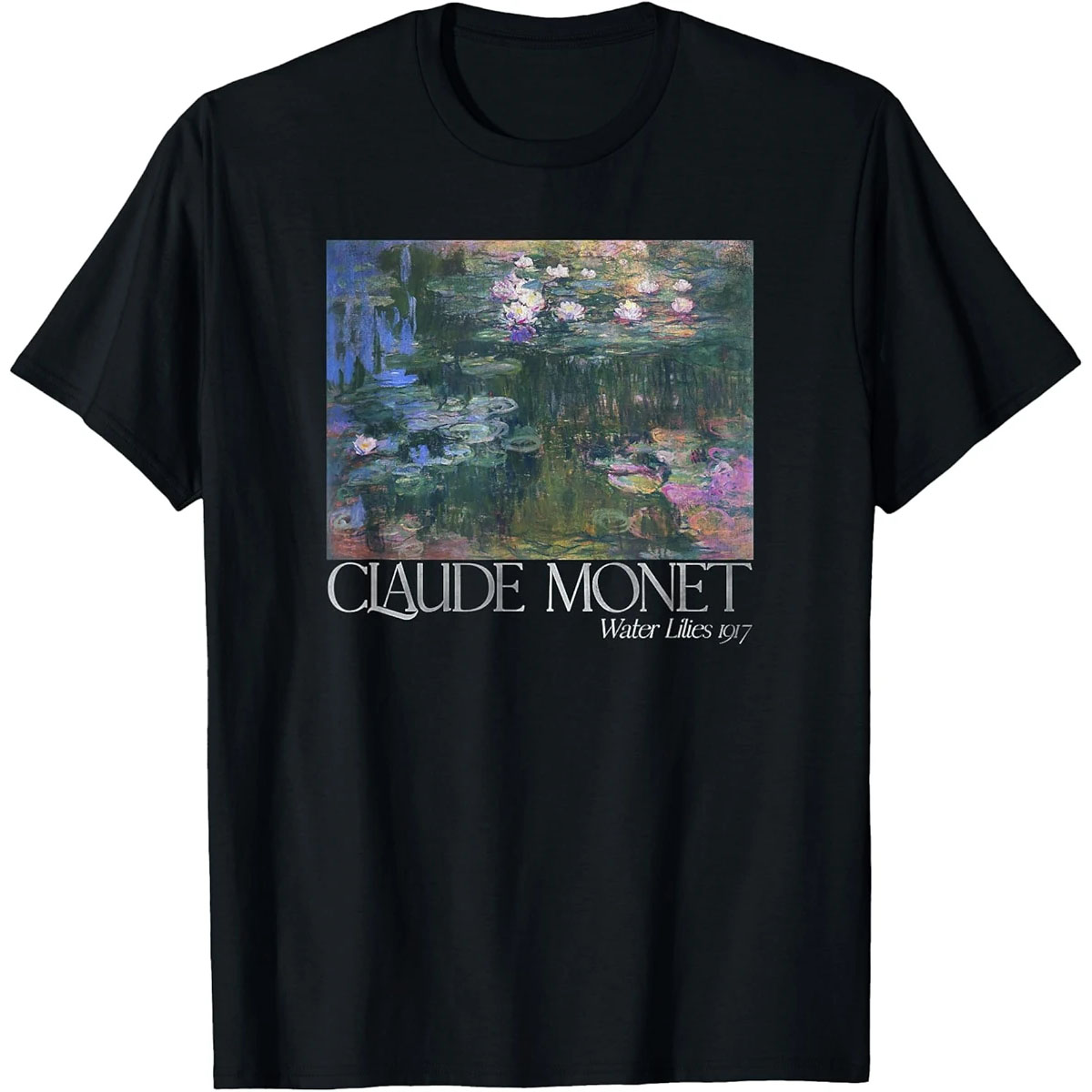 Monet Water Lilies 1917 T-Shirt | Famous Impressionist Art Tee