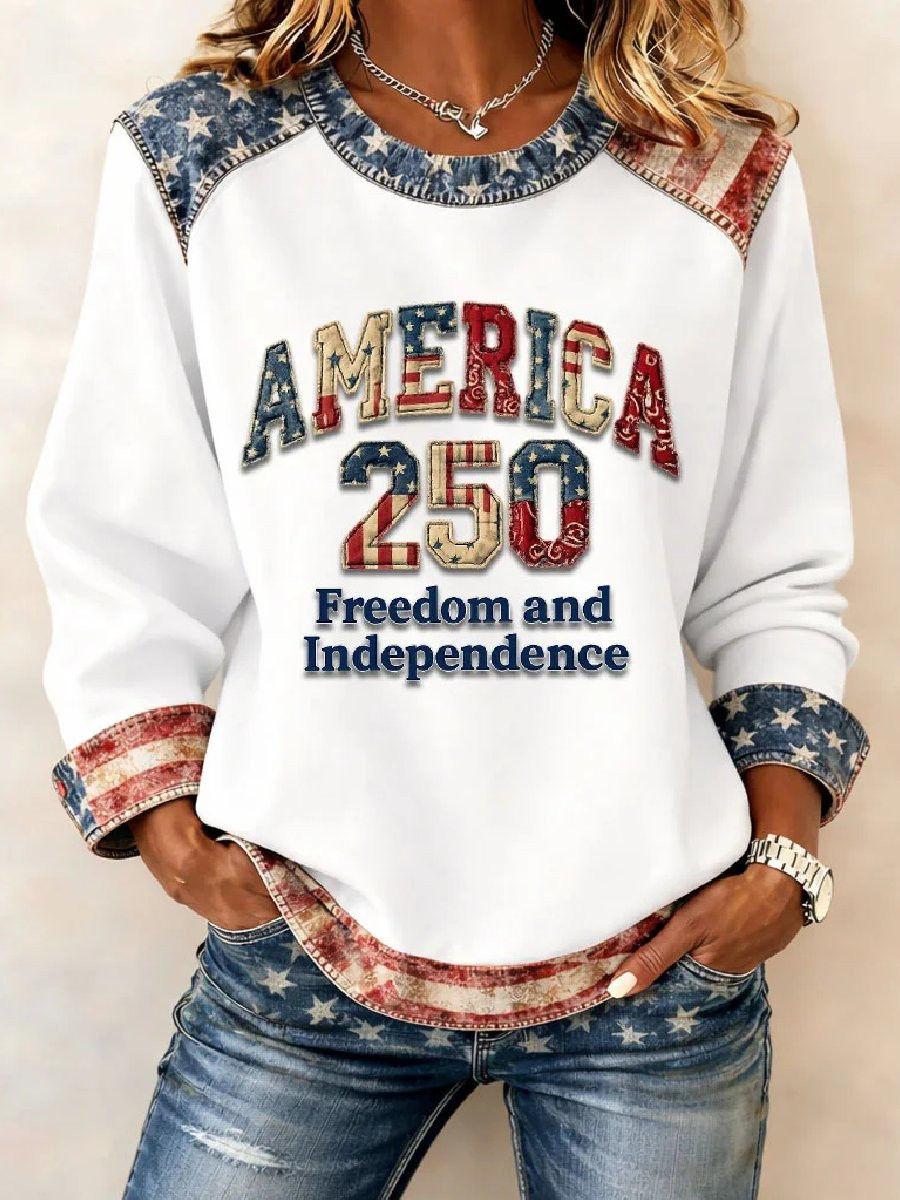 America 250 Freedom And Independence Sweatshirt American Flag Outfit For Men Gift For Patriots