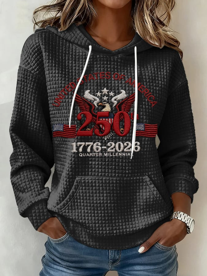 America 250 Quarter Millennial Hoodie Independence Day Hooded Sweatshirt Fourth Of July Gifts