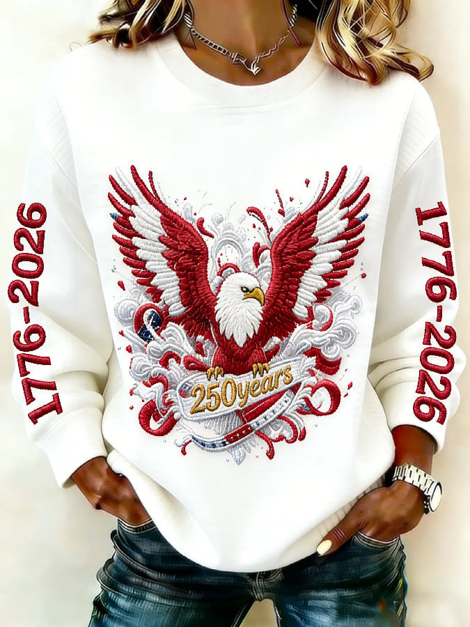 Eagle America 250 Years 1776 2026 Sweatshirt Independence Day Sweatshirt 4Th Of July Gifts