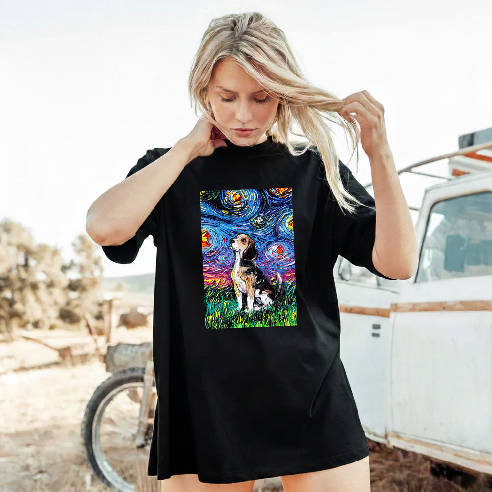 Beagle Starry Night T-Shirt Van Gogh Art Present For Beagle Owner Dog Lover Gift For Him - Finearttee Beagle Starry Night T-Shirt Van Gogh Art Present For Beagle Owner Dog Lover Gift For Him - Finearttee