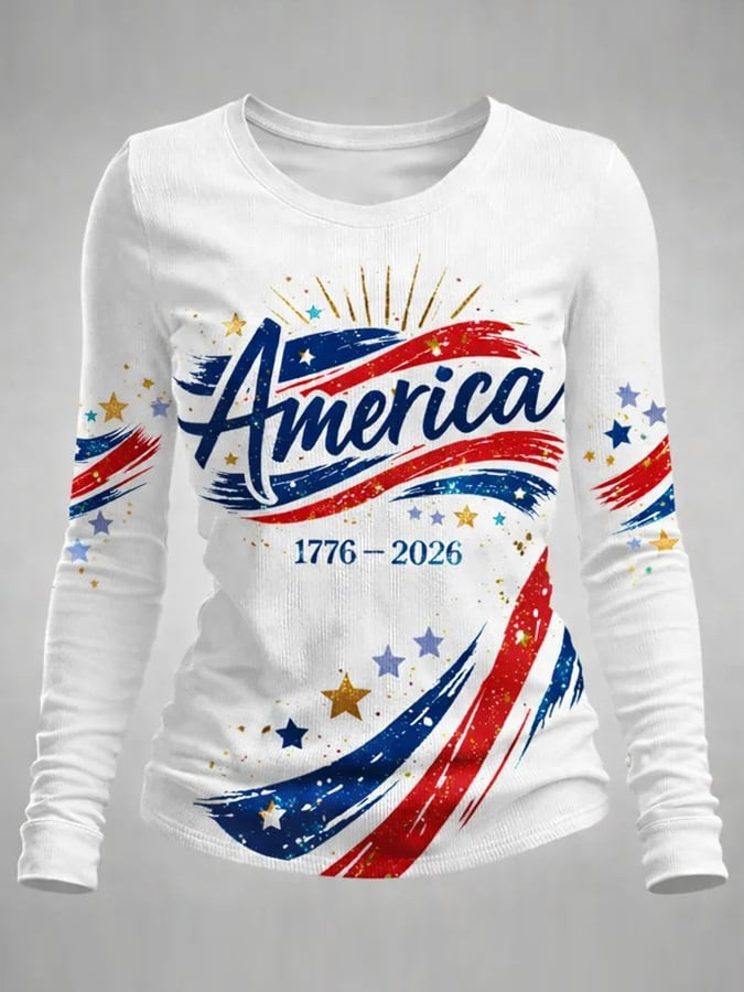 America 250 Years 1776 2026 Long Sleeve Shirt 4th Of July Wear Gift For Patriots