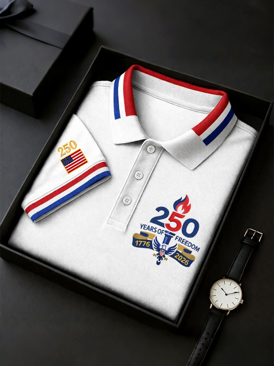 America 250 Years Of Freedom Polo Shirt 4Th Of July Outfits Cool Gift For Patriots