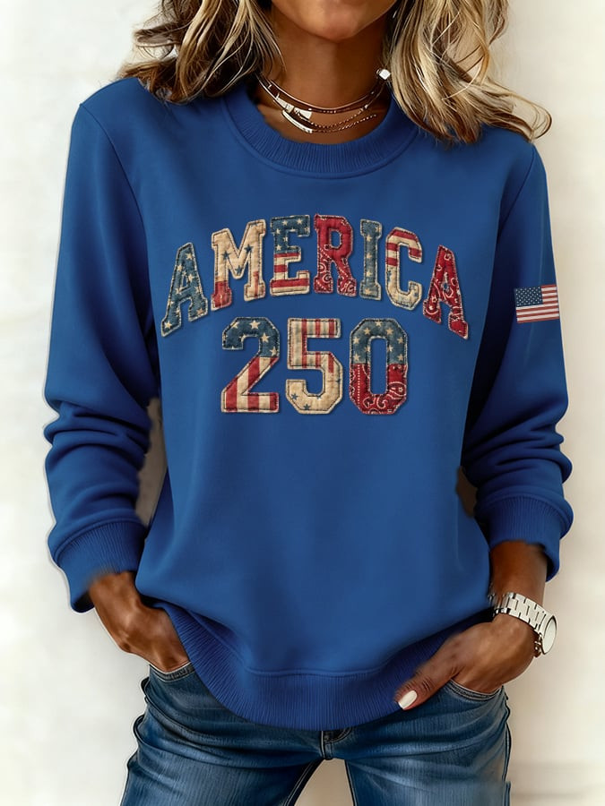 America 250 Years Sweatshirt 4Th Of July Clothes Independence Day Gift For Girlfriend