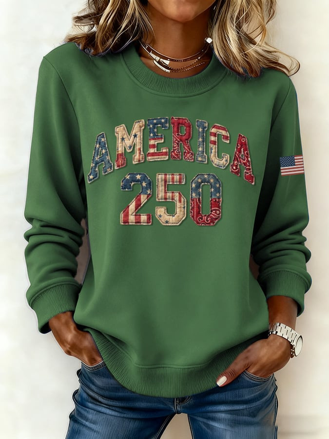 America 250 Years Sweatshirt 4Th Of July Clothes Independence Day Gift For Girlfriend