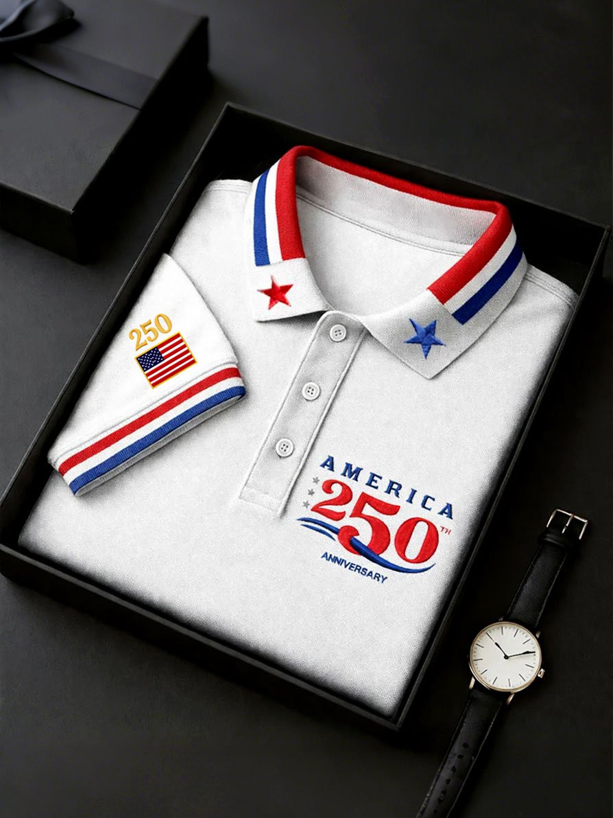 America 250Th Anniversary Polo Shirt Independence Day Apparel Gifts For 4Th Of July