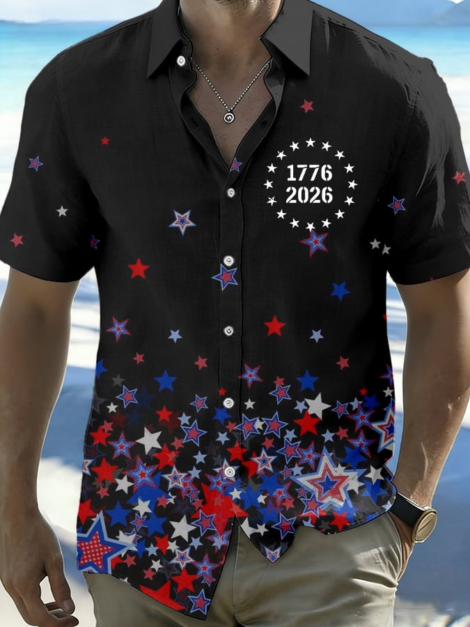 American 250 Years 1776 2026 Hawaiian Shirt Patriotic Apparel Ideas For The Fourth Of July