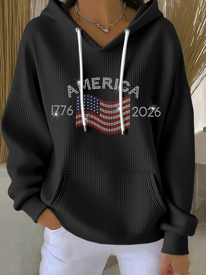 American 250 Years 1776 2026 Hoodie July 4 Attire Independence Day Clothing Patriotic Gifts