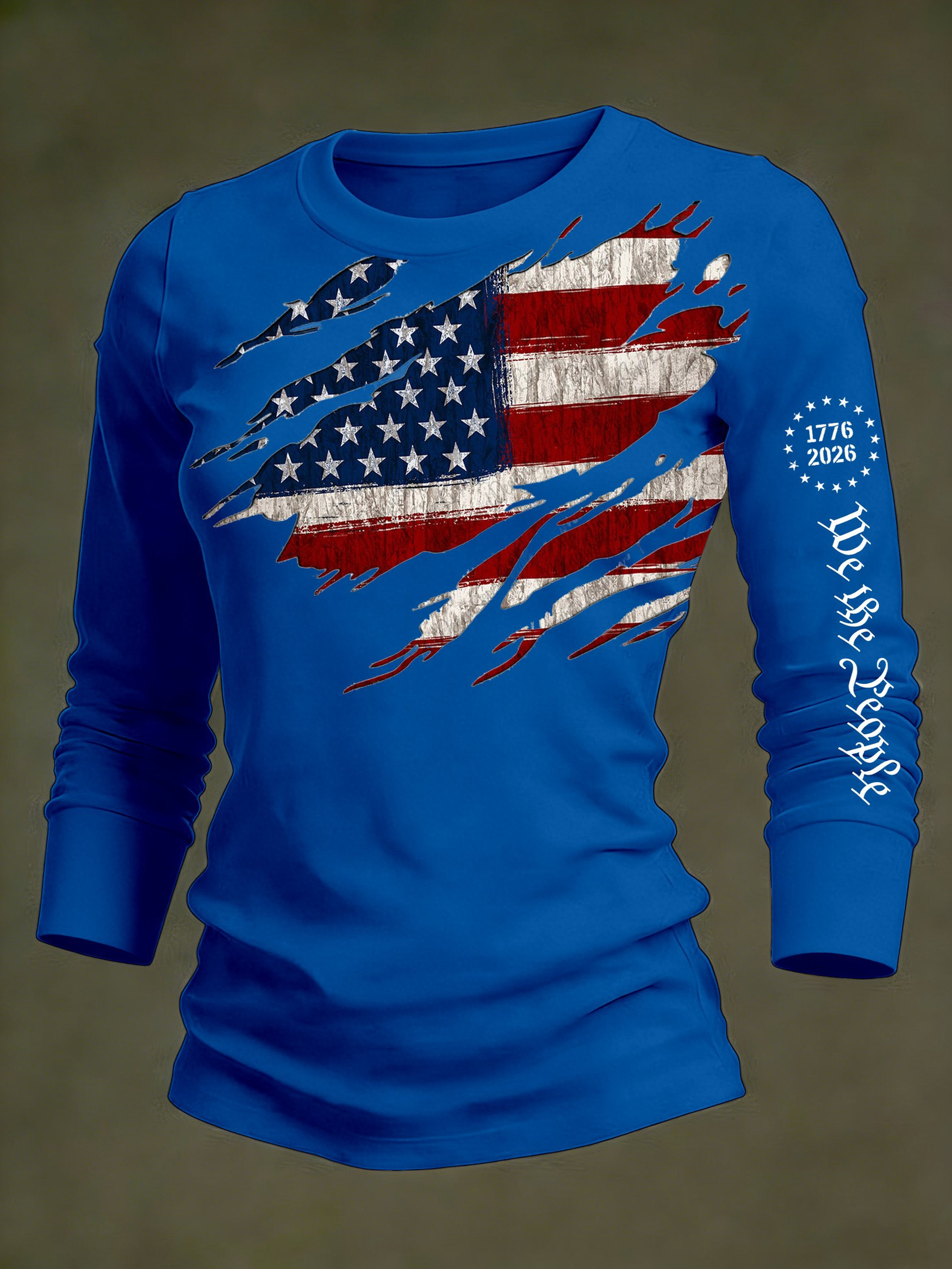 American Flag We The People Long Sleeve Shirt Clothes For The Fourth Of July Patriotic Gifts-1
