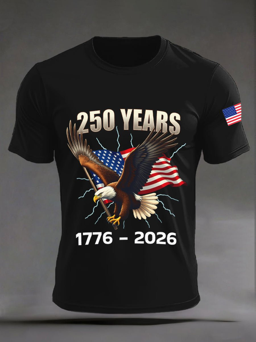 Eagle America 250 Years 1776 2026 Shirt July 4 Outfits Patriotic Apparel Independence Day Gift