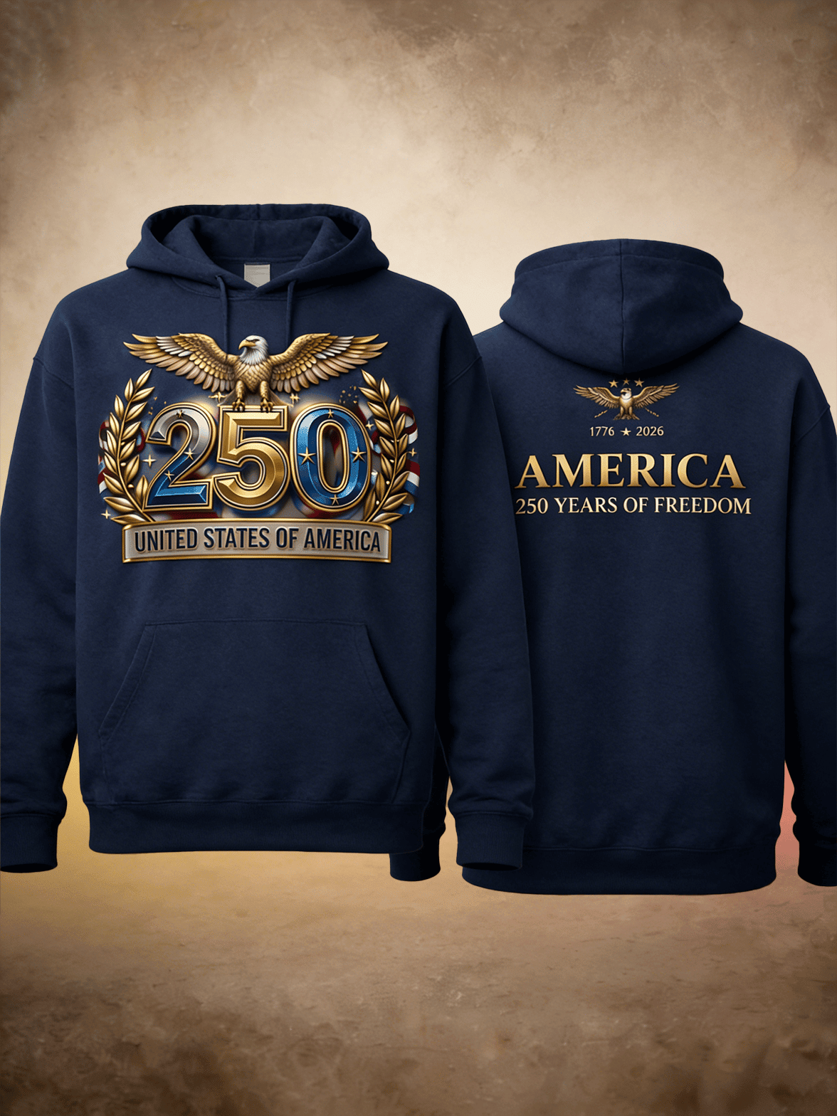 Eagle America 250 Years Of Freedom Hoodie Fourth Of July Apparel Independence Day Apparel