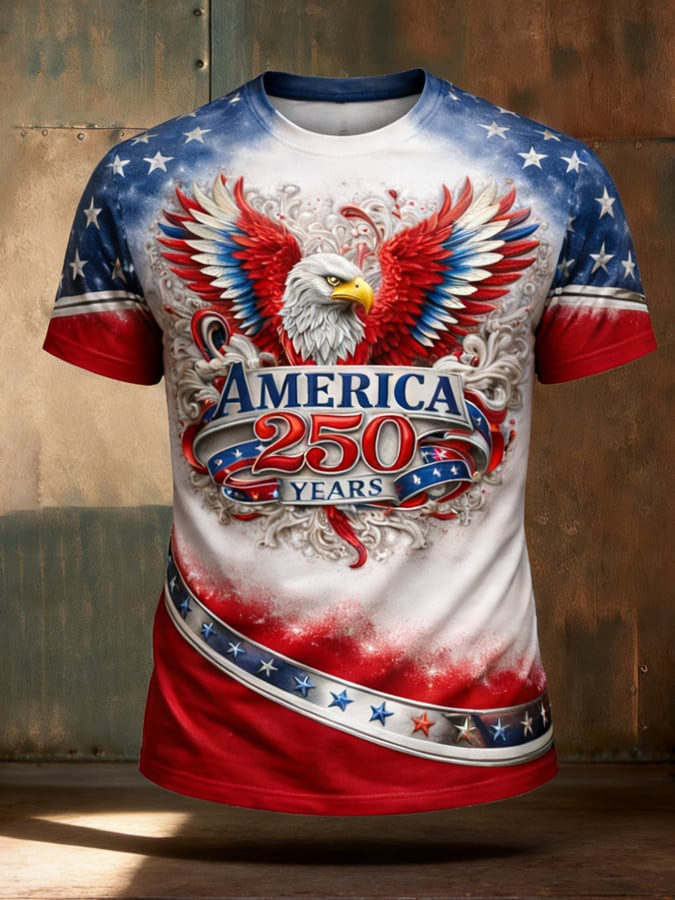 Eagle America 250 Years Shirt American Flag Shirts For Men Independence Day Gift Idea