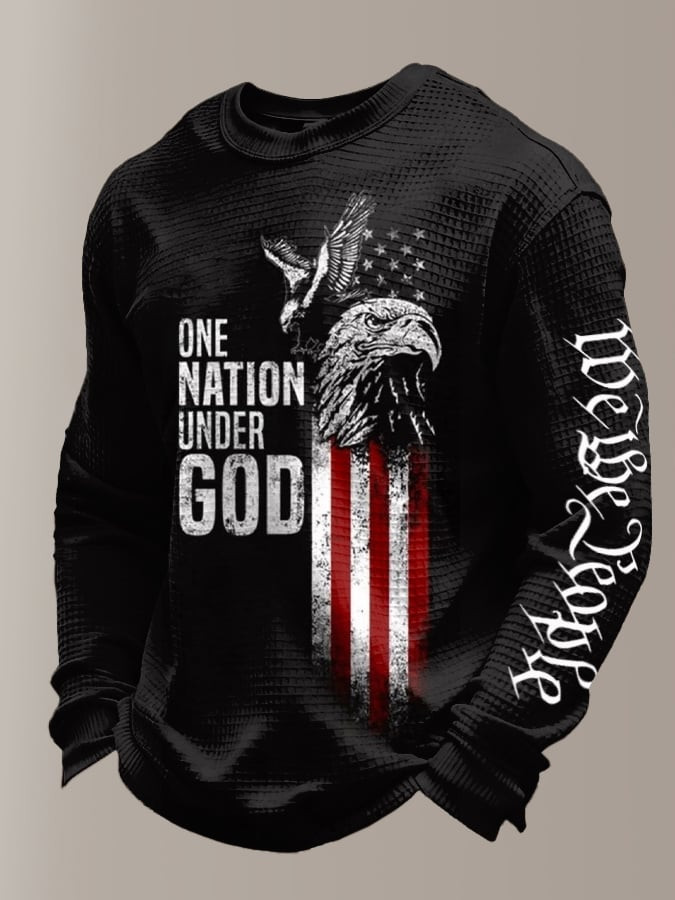Eagle One Nation Under God Long Sleeve Shirt Best 4Th Of July Attire Gift For Patriots
