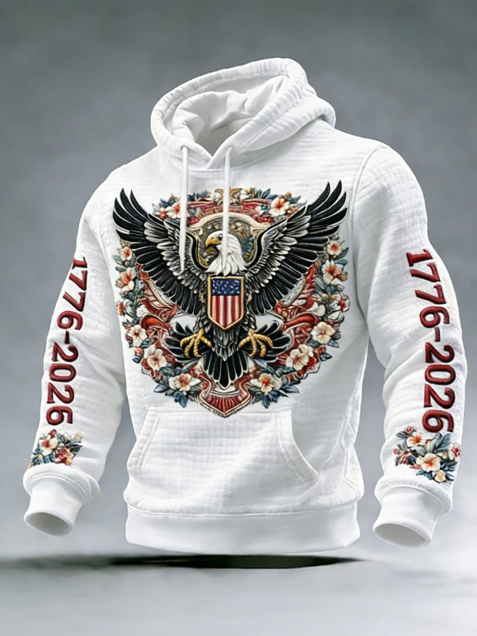 Eagle USA 250 Years 1776 2026 Hoodie 4Th Of July Outfit For Men Gift For Patriots