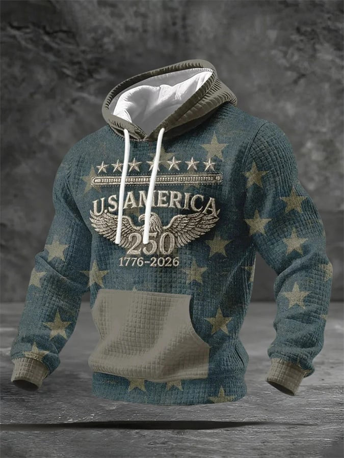 Eagle USA 250 Years 1776 2026 Hoodie Retro Fourth Of July Hoodie Gift For Patriots