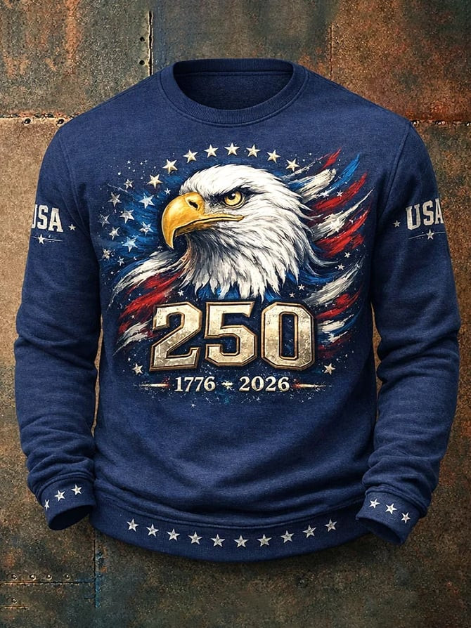 Eagle USA 250 Years 1776 2026 Long Sleeve Shirt 4Th Of July Outfits Gift For Patriots