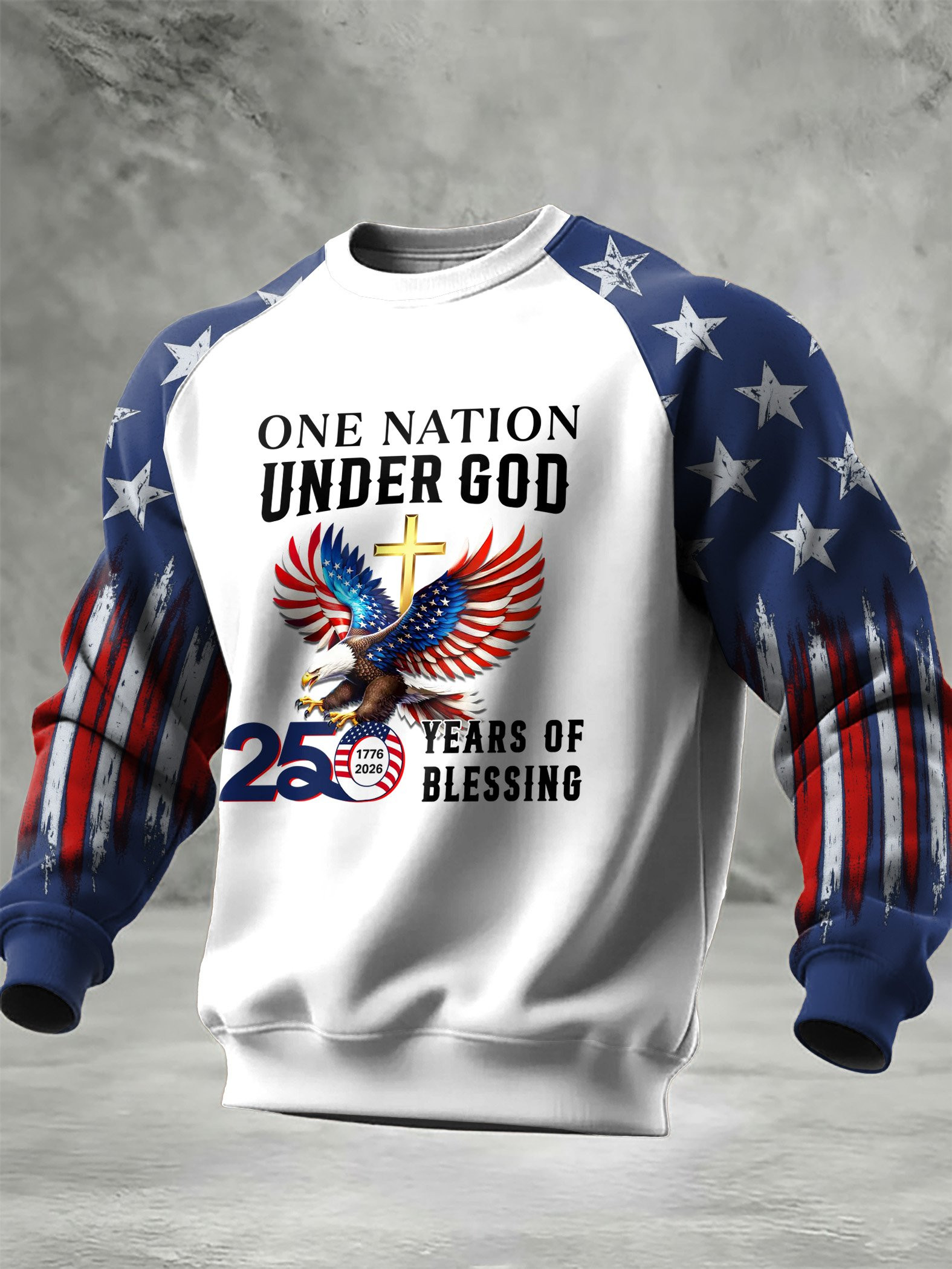 Eagle USA 250 Years Of Blessings Sweatshirt One Nation Under God Sweatshirt Gift For Patriots