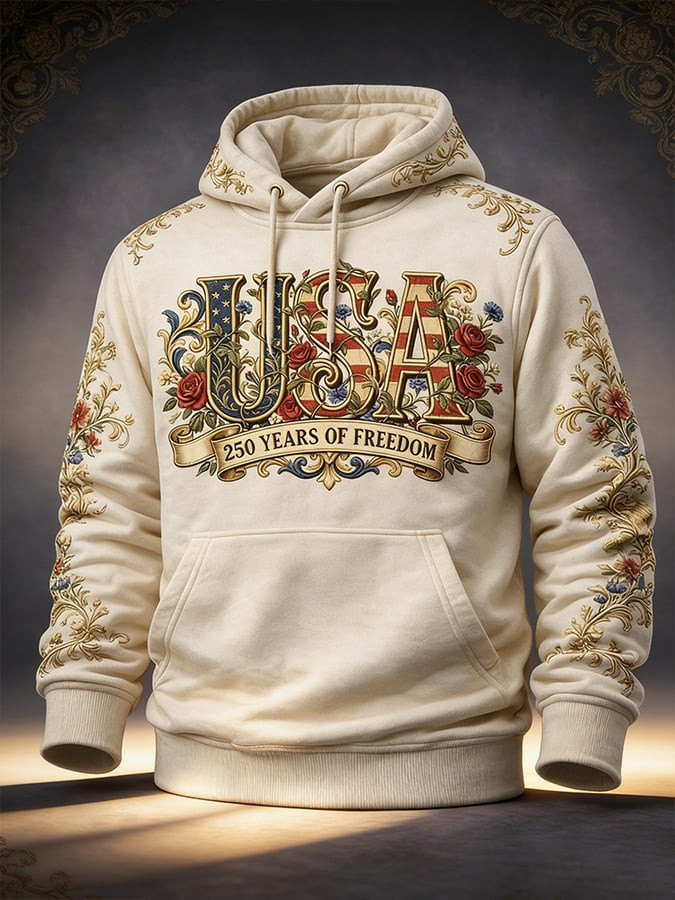 Eagle USA 250 Years Of Freedom Hoodie 4Th Of July Attire Patriotic Gifts For Him