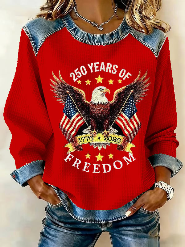 Eagle USA 250 Years Of Freedom Sweatshirt July Fourth Outfit Ideas Patriotic Gifts For Wife