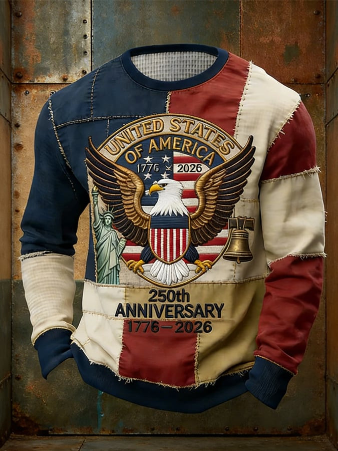 Eagle USA 250Th Anniversary Long Sleeve Shirt 4Th Of July Clothes Patriotic Gifts For Men