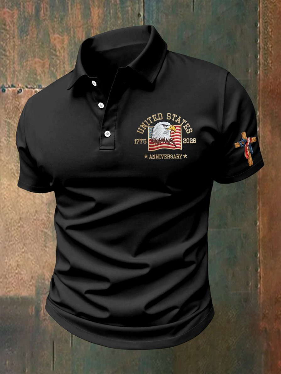 Eagle USA 250Th Anniversary Polo Shirt Patriotic Faith Polos Fourth Of July Outfit Ideas