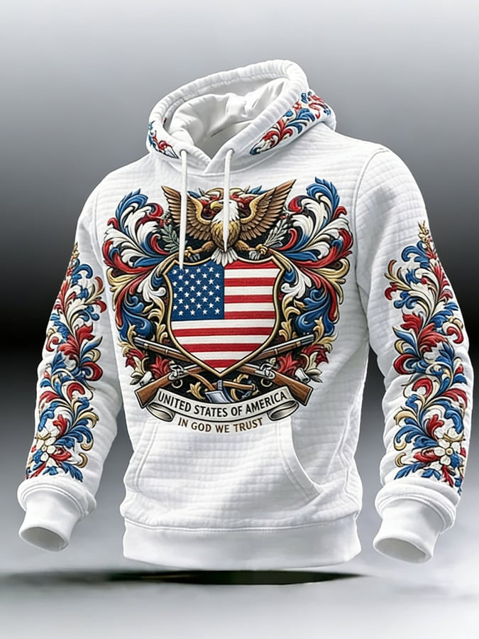 Eagle USA In God We Trust Hoodie Independence Day Apparel Clothes For The Fourth Of July-1