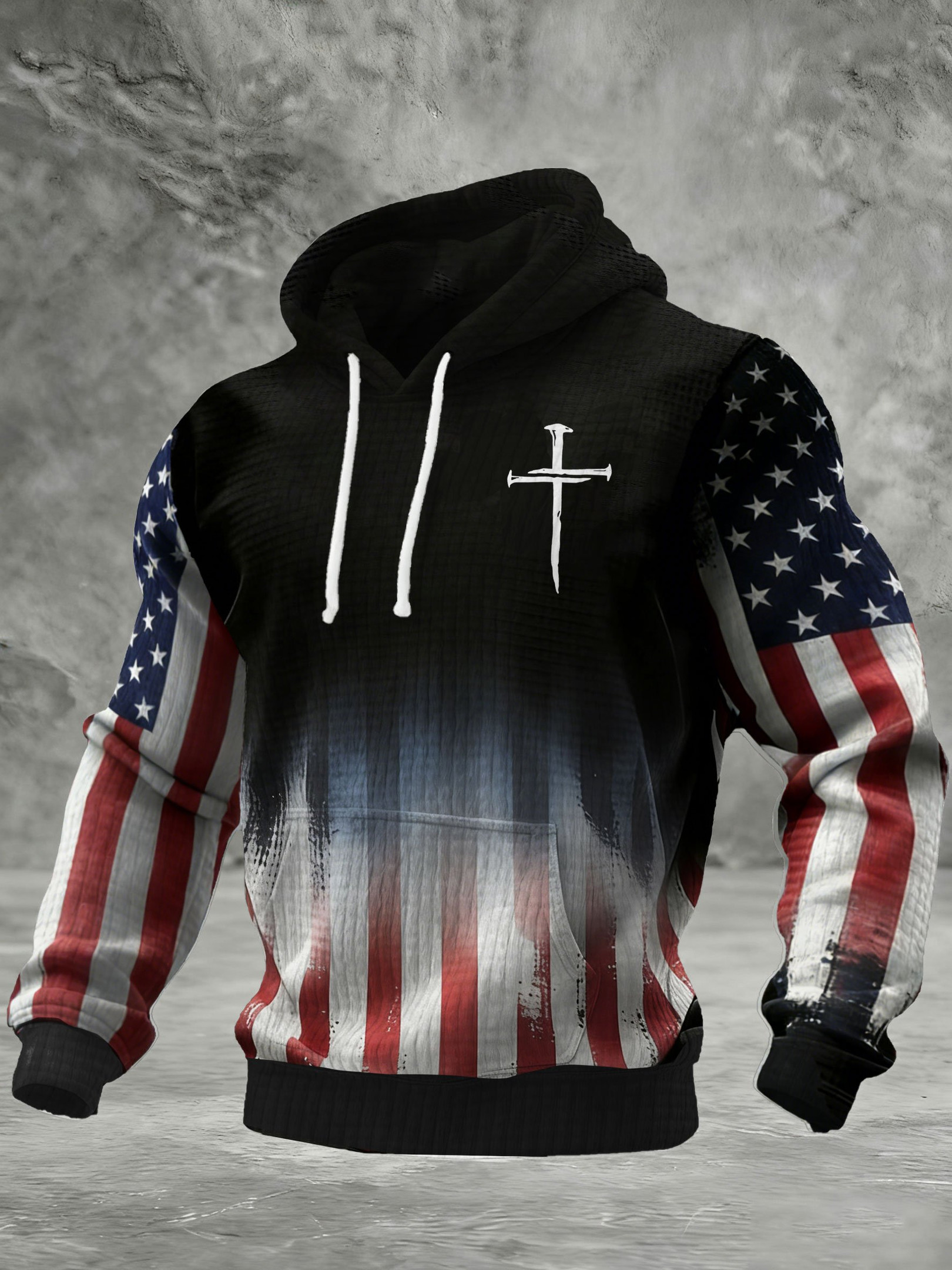 Holy Cross American Flag Hoodie Best 4Th Of July Attire Independence Day Clothes
