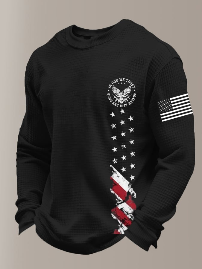 In God We Trust American Flag Long Sleeve Shirt 4Th Of July Clothes Gift For Patriots-1