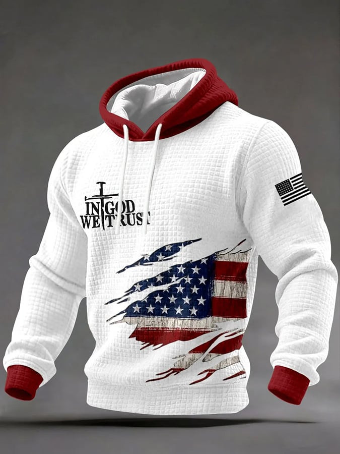 In God We Trust Faith Hoodie American Flag Hoodie Faith Based Apparel Gifts For Dad