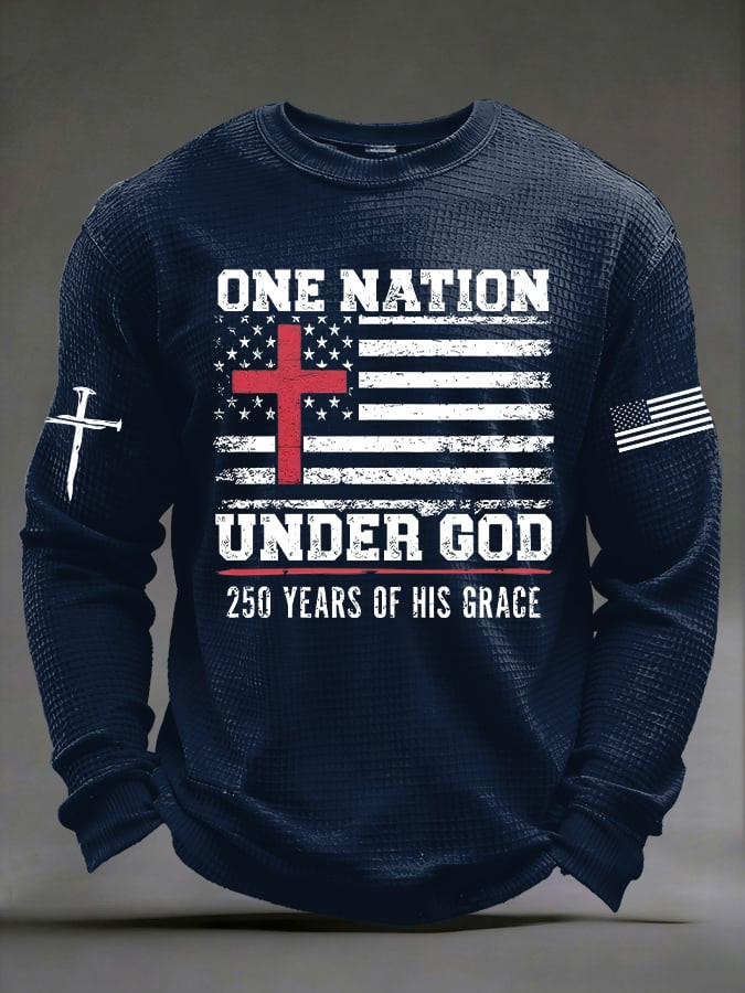 One Nation Under God American Flag Long Sleeve Shirt 250 Years Of His Grace Shirt One Nation Under God American Flag Long Sleeve Shirt 250 Years Of His Grace Shirt