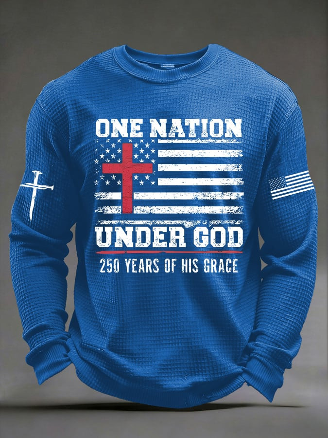 One Nation Under God American Flag Long Sleeve Shirt 250 Years Of His Grace Shirt One Nation Under God American Flag Long Sleeve Shirt 250 Years Of His Grace Shirt