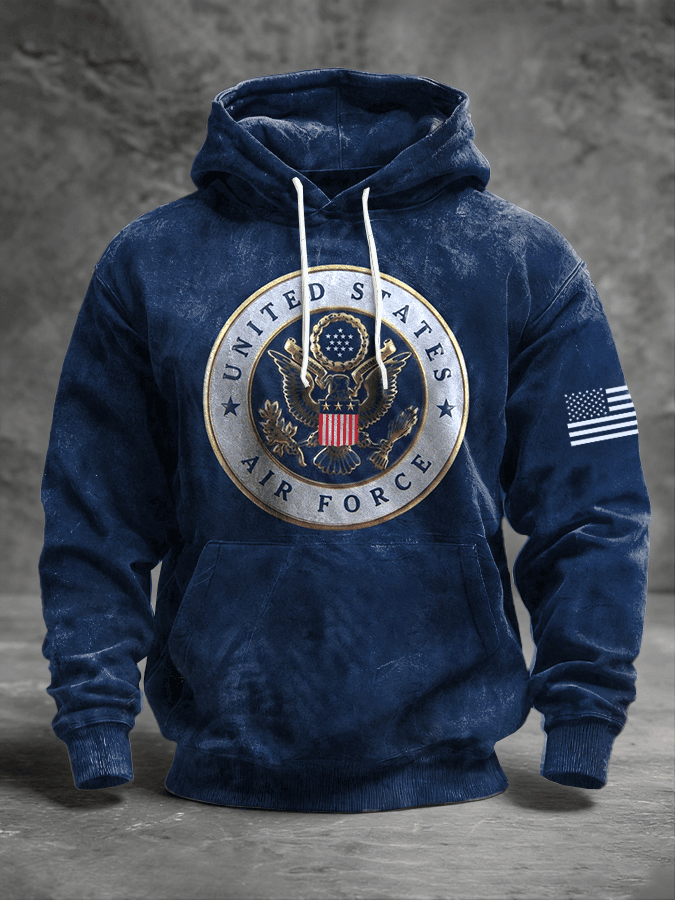 United States Air Force Hoodie American Flag Hooded Sweatshirt Gifts For Air Force Veterans