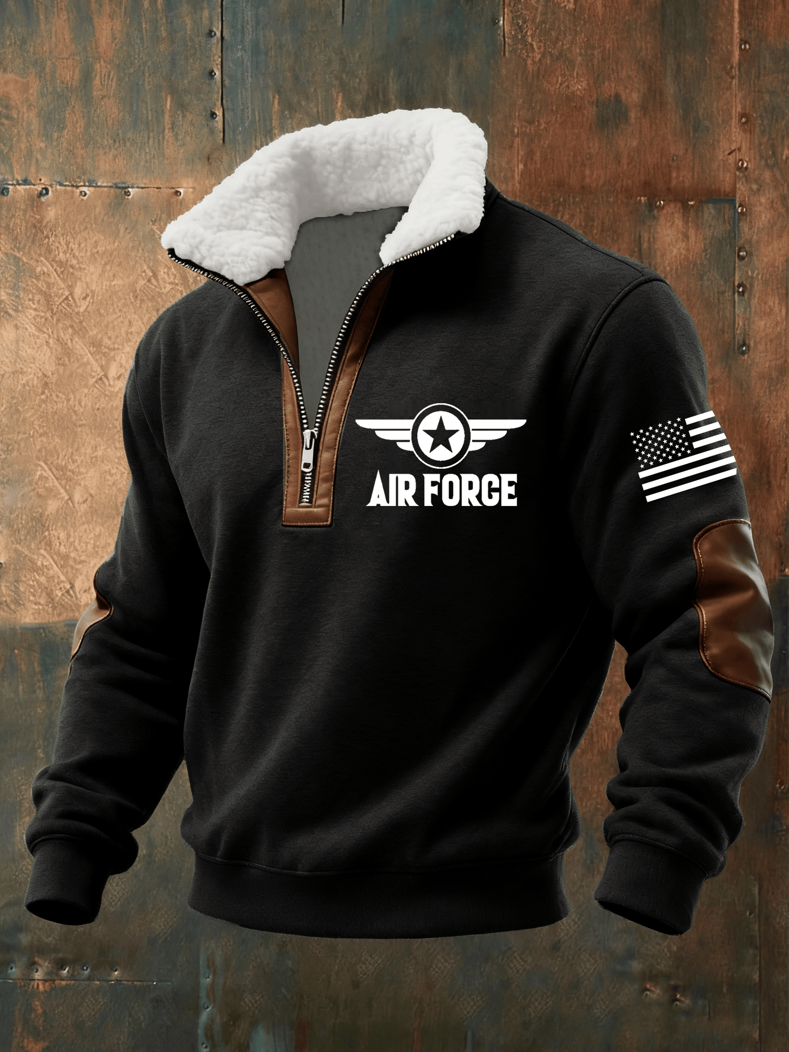 US Air Force Zip Sweatshirt Veteran Patriotic Apparel Military Clothes Air Force Veteran Gift