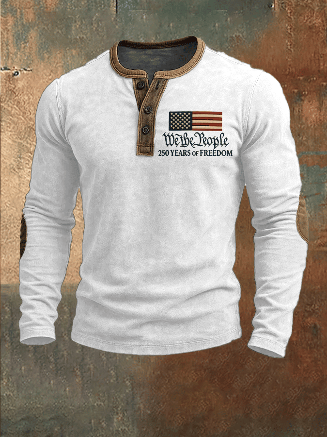 USA 250 Years Of Freedom Button Long Sleeve Shirt We The People Apparel July 4 Attire USA 250 Years Of Freedom Button Long Sleeve Shirt We The People Apparel July 4 Attire