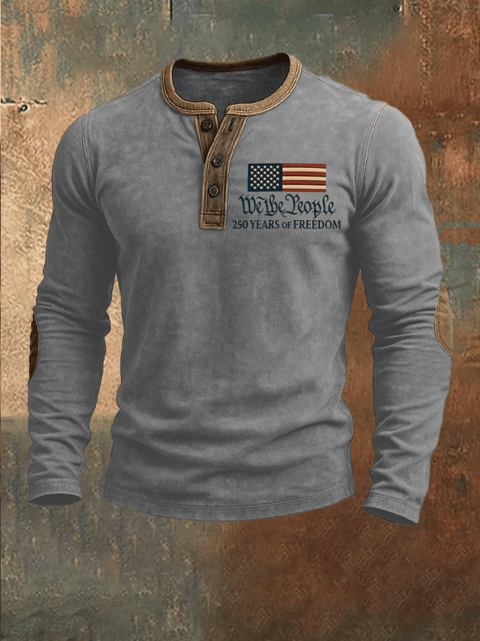 USA 250 Years Of Freedom Button Long Sleeve Shirt We The People Apparel July 4 Attire USA 250 Years Of Freedom Button Long Sleeve Shirt We The People Apparel July 4 Attire