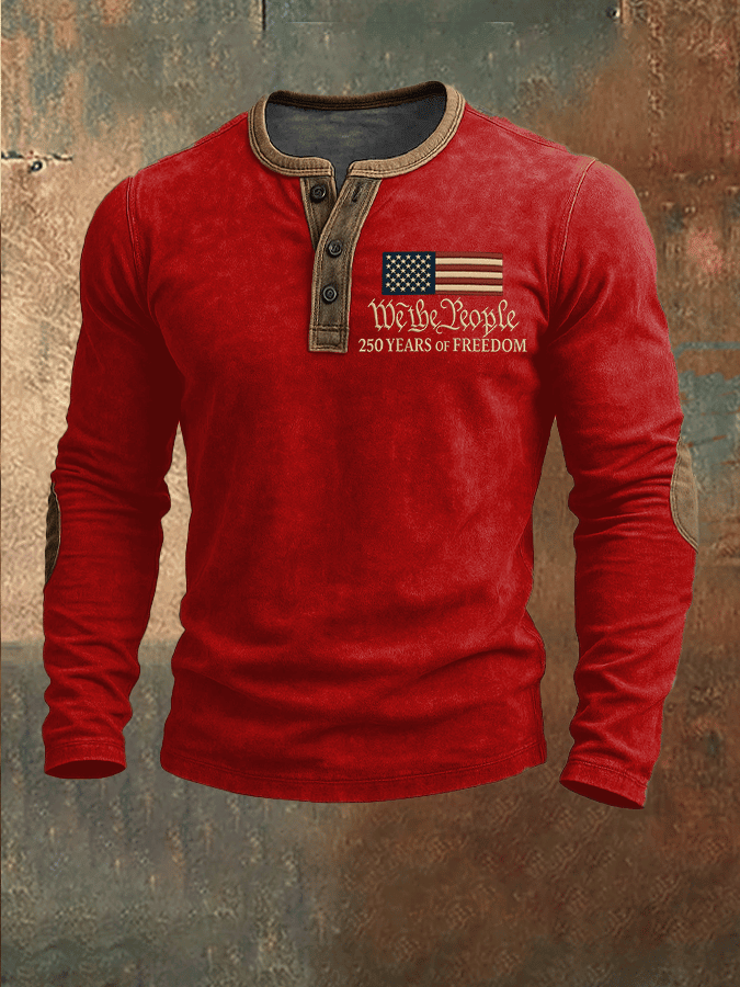 USA 250 Years Of Freedom Button Long Sleeve Shirt We The People Apparel July 4 Attire USA 250 Years Of Freedom Button Long Sleeve Shirt We The People Apparel July 4 Attire