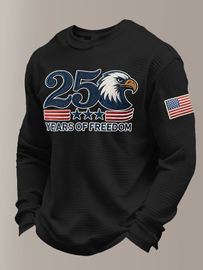 USA 250 Years Of Freedom Long Sleeve Shirt Fourth Of July Outfits For Guys Patriotic Gifts