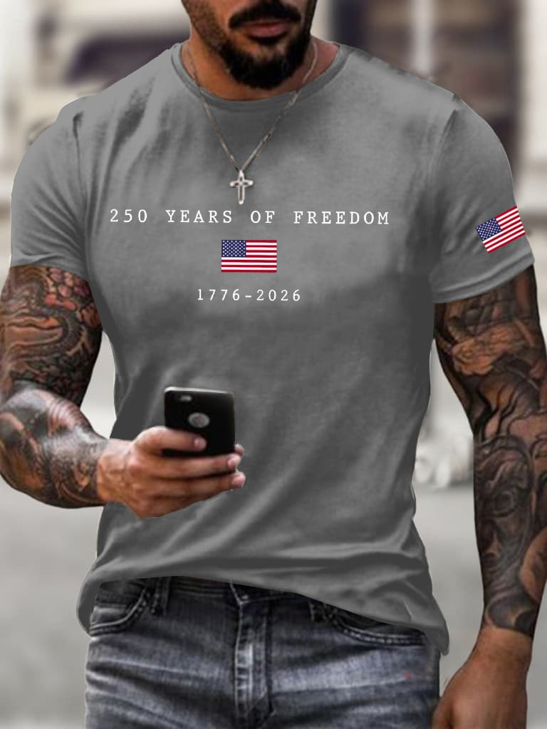 USA 250 Years Of Freedom Shirt 1776 2026 American Flag Shirt Independence Day Apparel