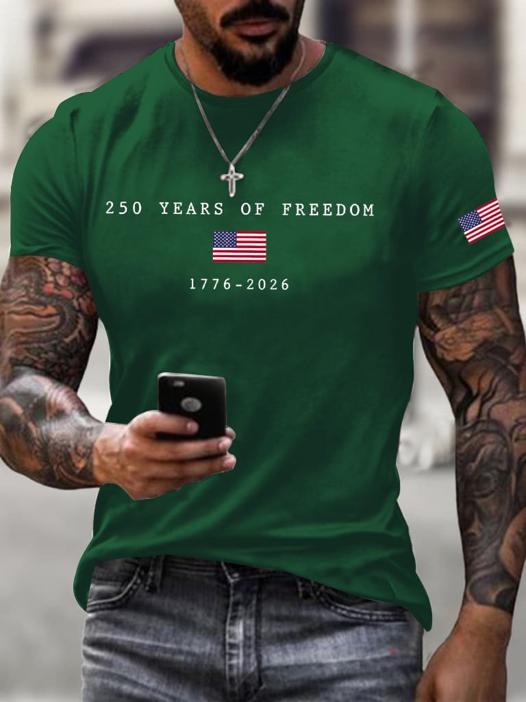 USA 250 Years Of Freedom Shirt 1776 2026 American Flag Shirt Independence Day Apparel