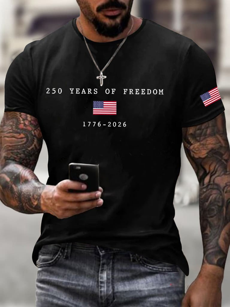 USA 250 Years Of Freedom Shirt 1776 2026 American Flag Shirt Independence Day Apparel