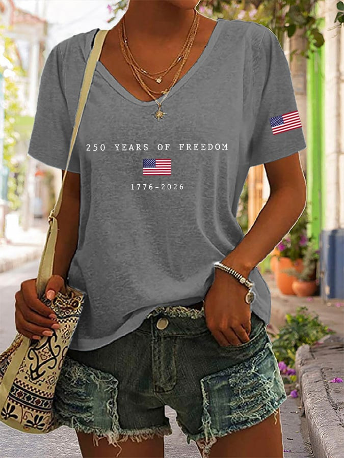 USA 250 Years Of Freedom Shirt Independence Day Clothing Fourth Of July Presents