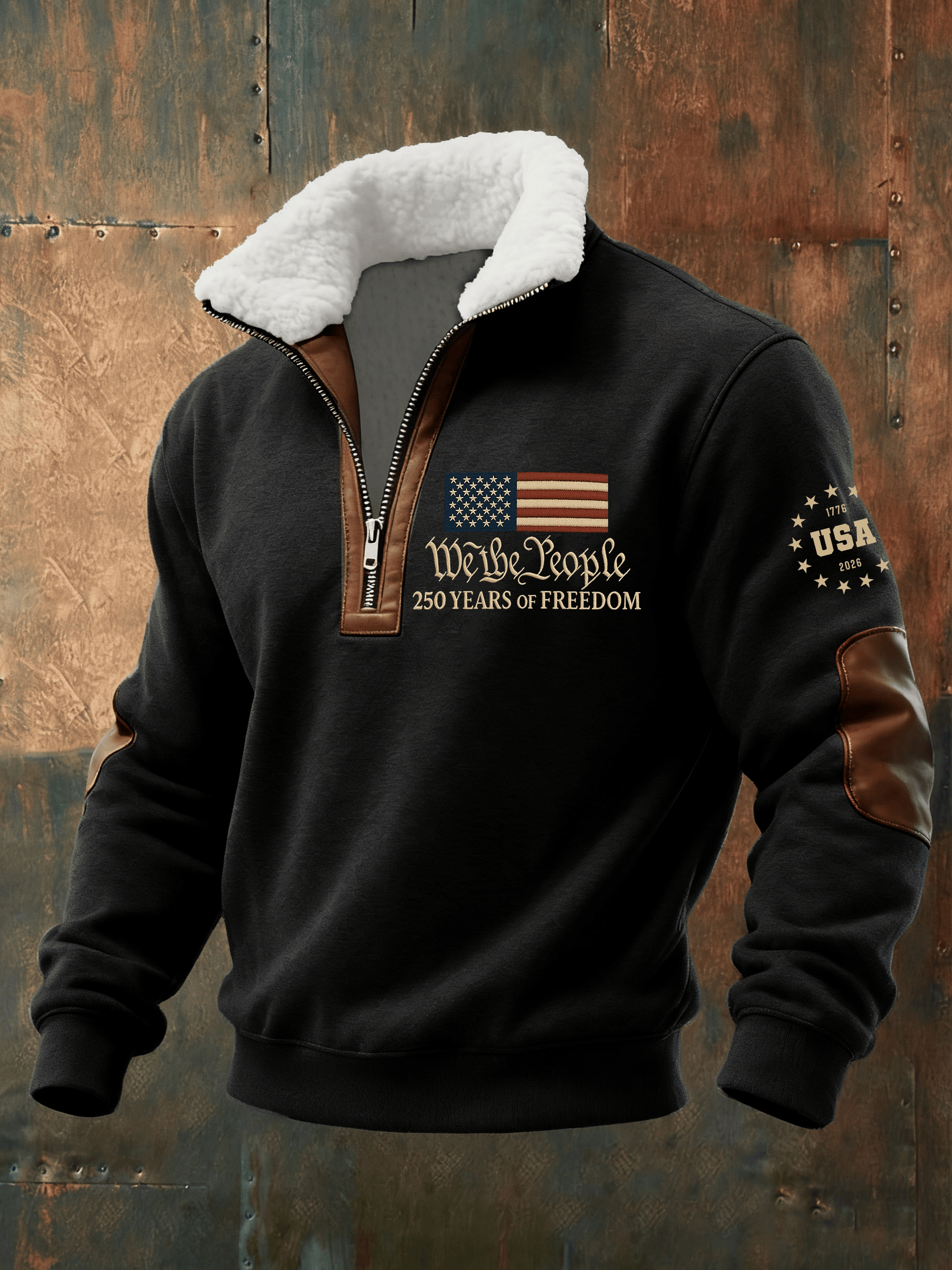 USA 250 Years Of Freedom Zip Sweatshirt We The People Clothes Fourth Of July Outfits