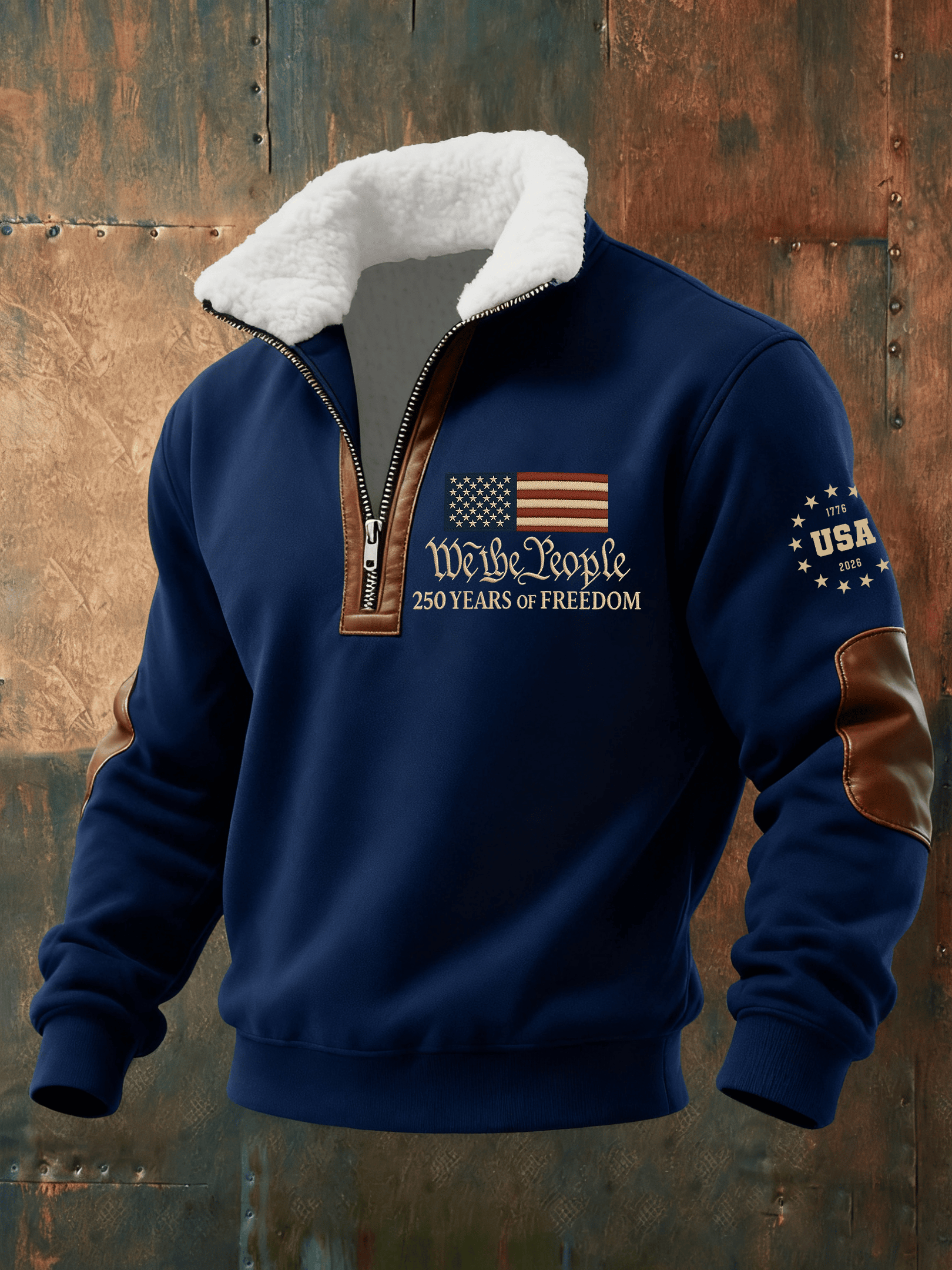USA 250 Years Of Freedom Zip Sweatshirt We The People Clothes Fourth Of July Outfits USA 250 Years Of Freedom Zip Sweatshirt We The People Clothes Fourth Of July Outfits