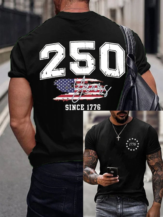USA 250 Years Since 1776 Shirt US Flag Apparel 4Th Of July Outfit For Men Patriotic Gifts