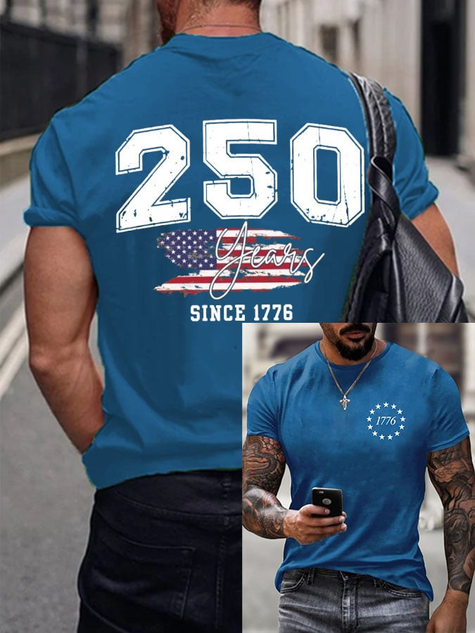 USA 250 Years Since 1776 Shirt US Flag Apparel 4Th Of July Outfit For Men Patriotic Gifts