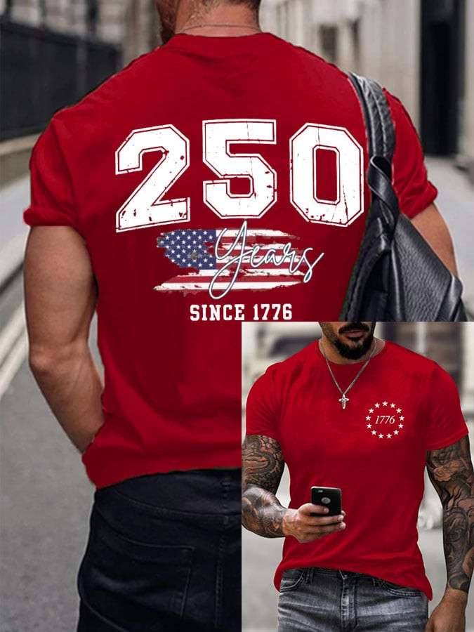 USA 250 Years Since 1776 Shirt US Flag Apparel 4Th Of July Outfit For Men Patriotic Gifts