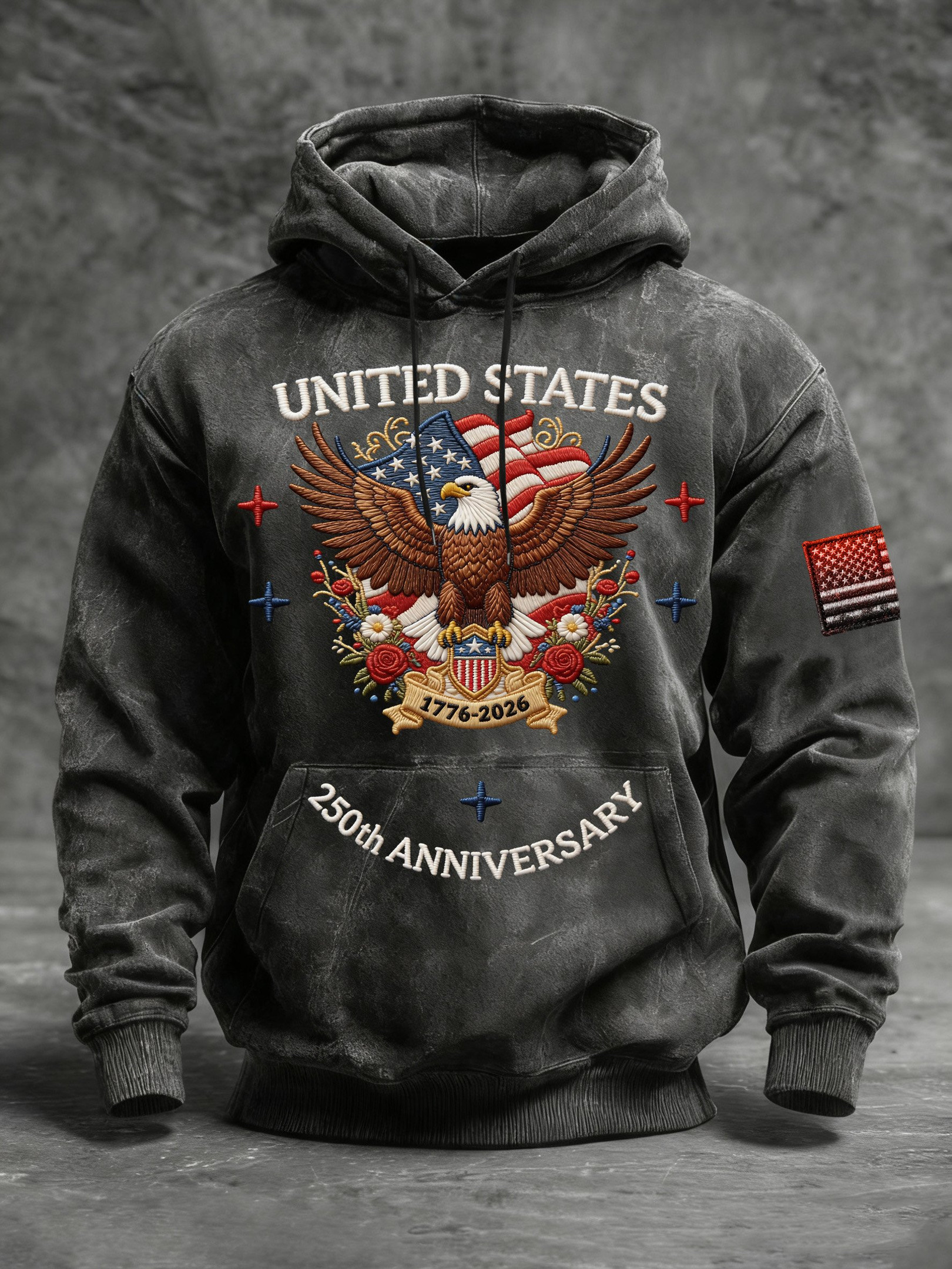 USA 250Th Anniversary Hoodie American Eagle Hoodie July Fourth Outfit Ideas Patriotic Gifts