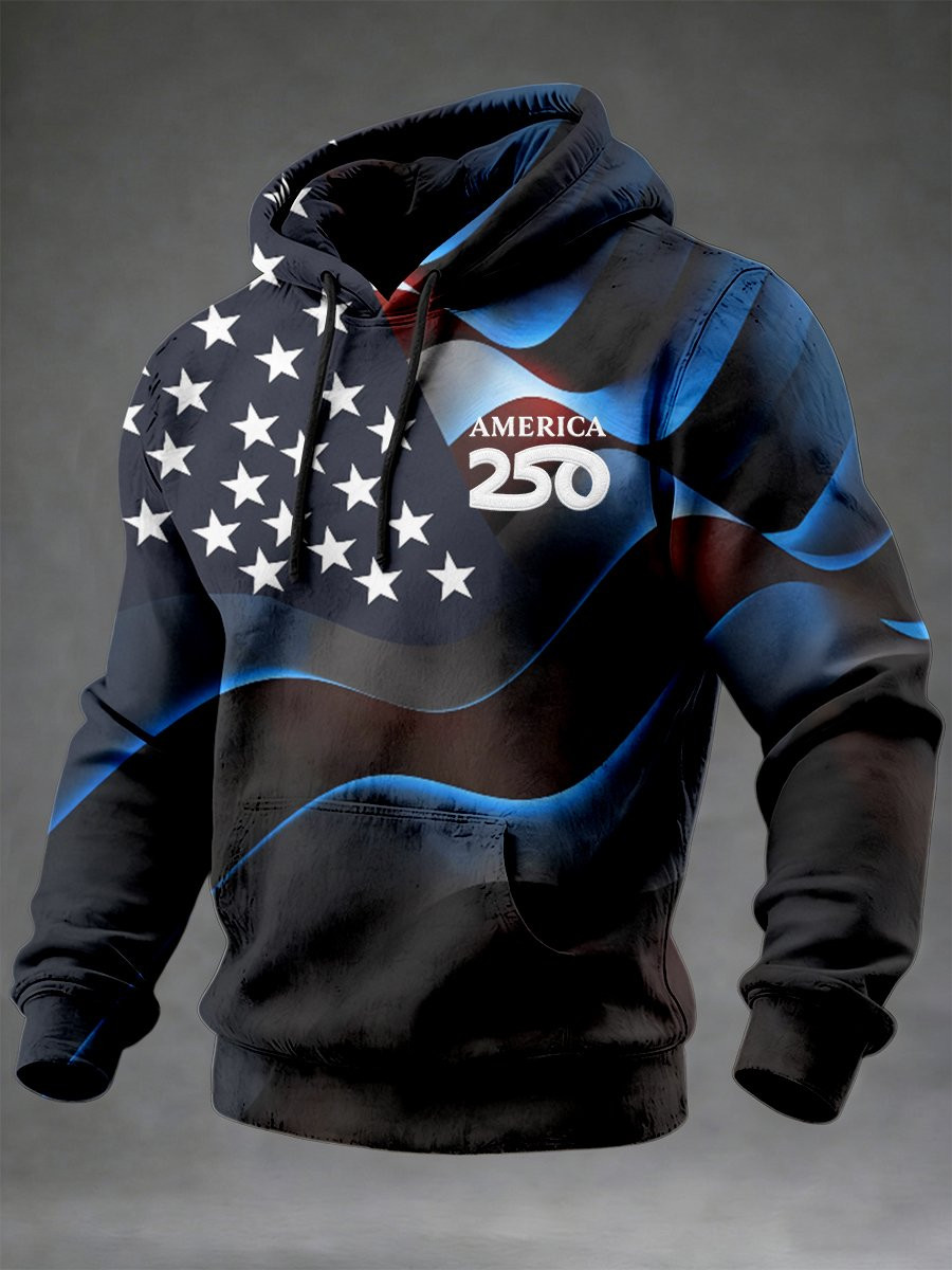USA 250Th Anniversary Hoodie American Flag Apparel Independence Day Gift Idea