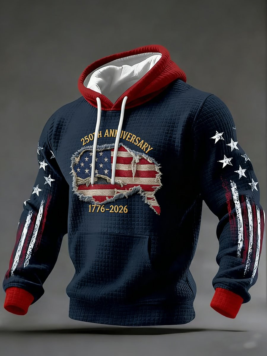 USA 250Th Anniversary Hoodie US Flag Apparel 4Th Of July Attire Independence Day Gift