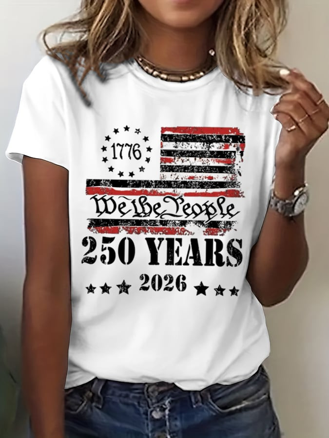 We The People 250 Years Shirt July 4 Shirts For Women Independence Day Gift For Girlfriend